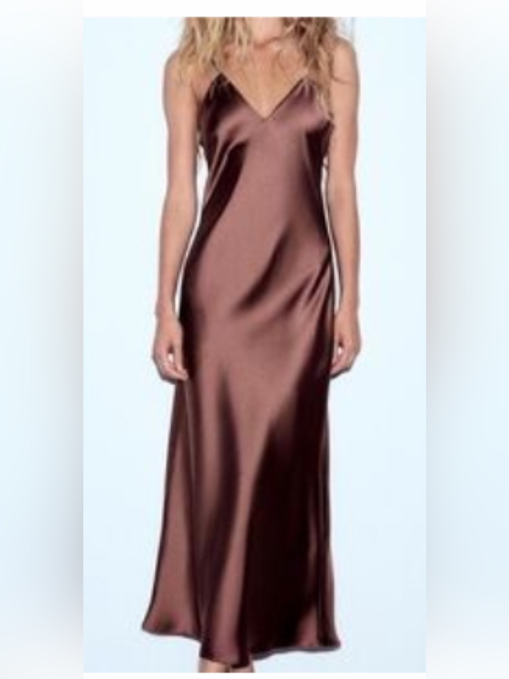 Zara Strapless Satin Dress in Plum